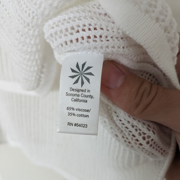 ATHLETA Kahala Short Sleeve Top Oversized Boxy Relaxed Fit High White Mesh Small - Picture 8 of 8